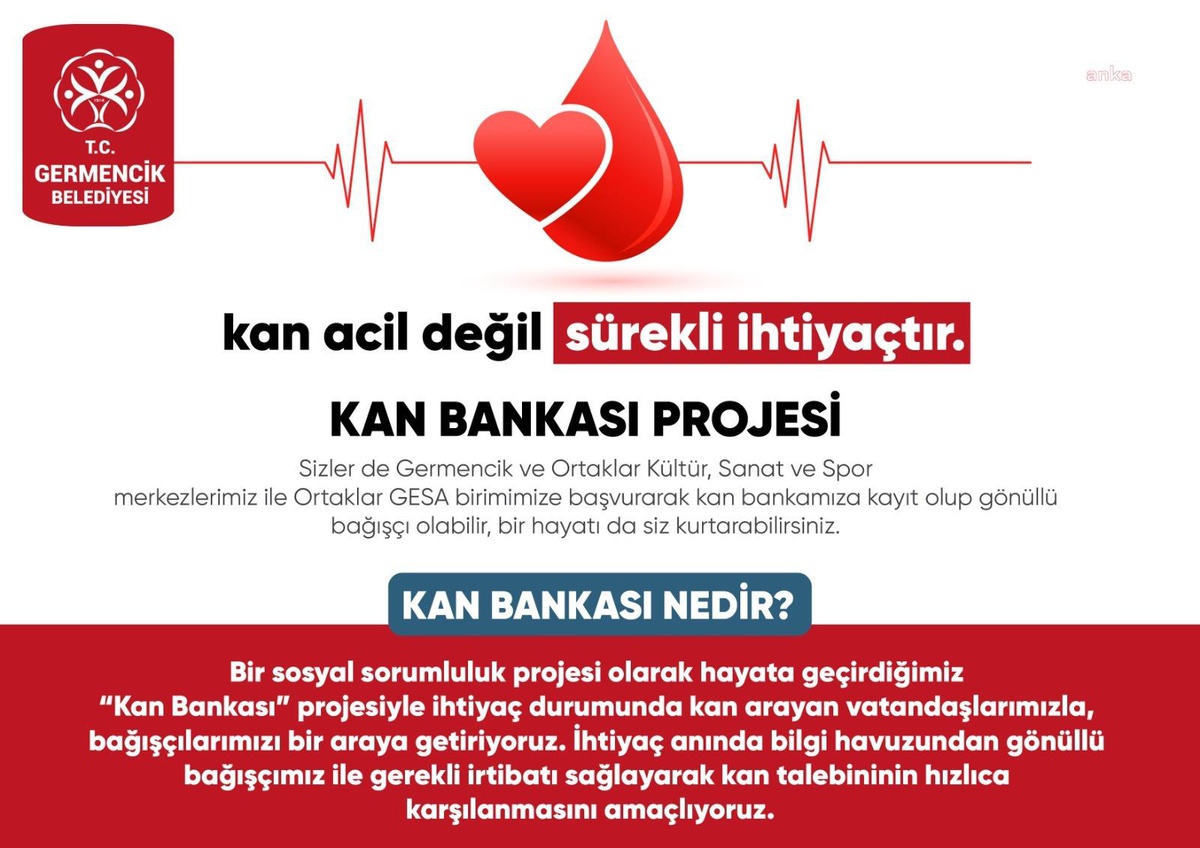 Germencik Belediyesi Kan Bankası Projesiyle Kan Bağışçılarını ve İhtiyaç Sahiplerini Bir Araya Getiriyor