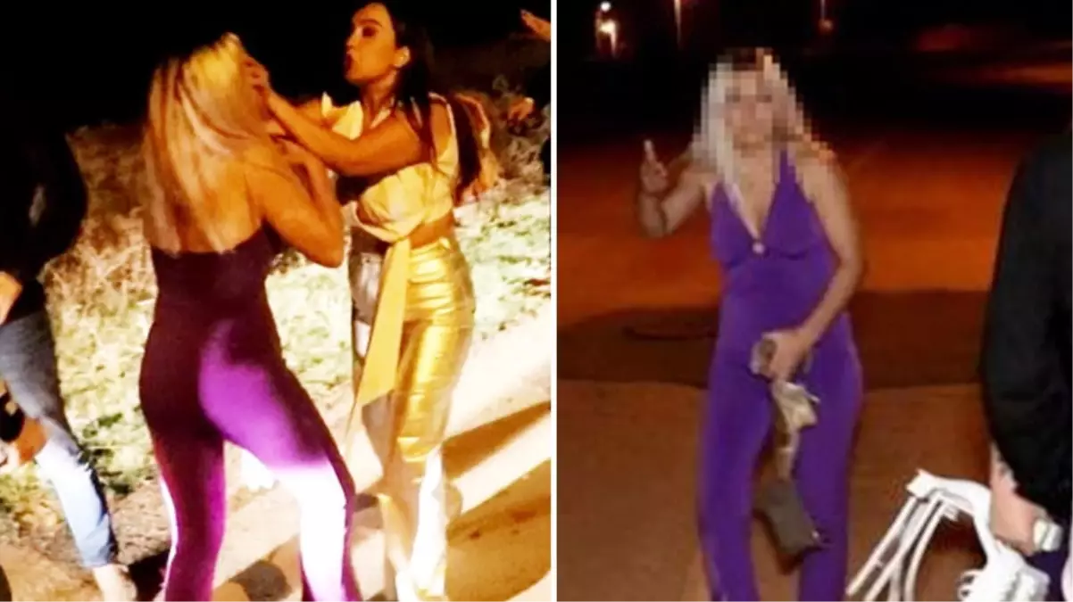 Alkollü kadınlar polislere taş atıp küfretti