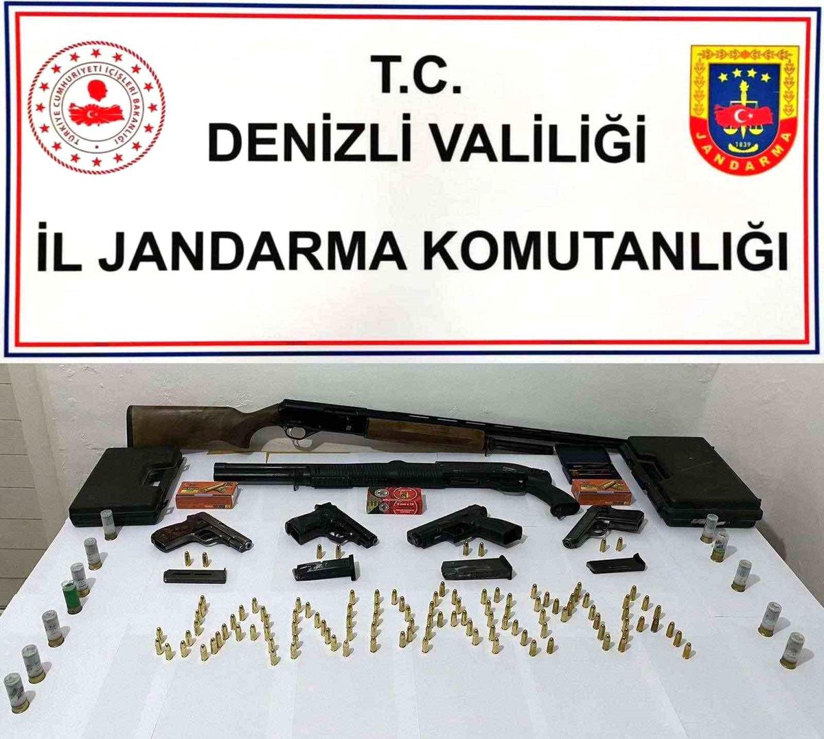 Denizli\'de Silah Kaçakçılarına Operasyon: 4 Tabanca ve 2 Av Tüfeği Ele Geçirildi