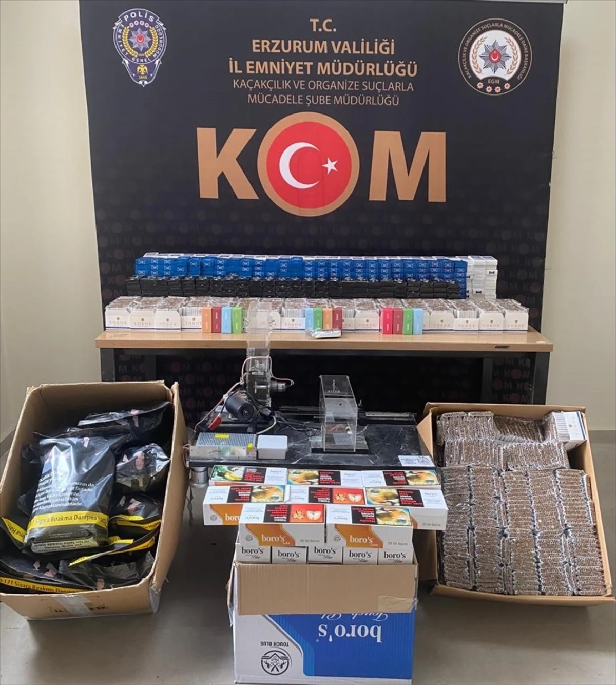 Erzurum\'da Kaçak Sigara Operasyonu: 725 Paket Ele Geçirildi