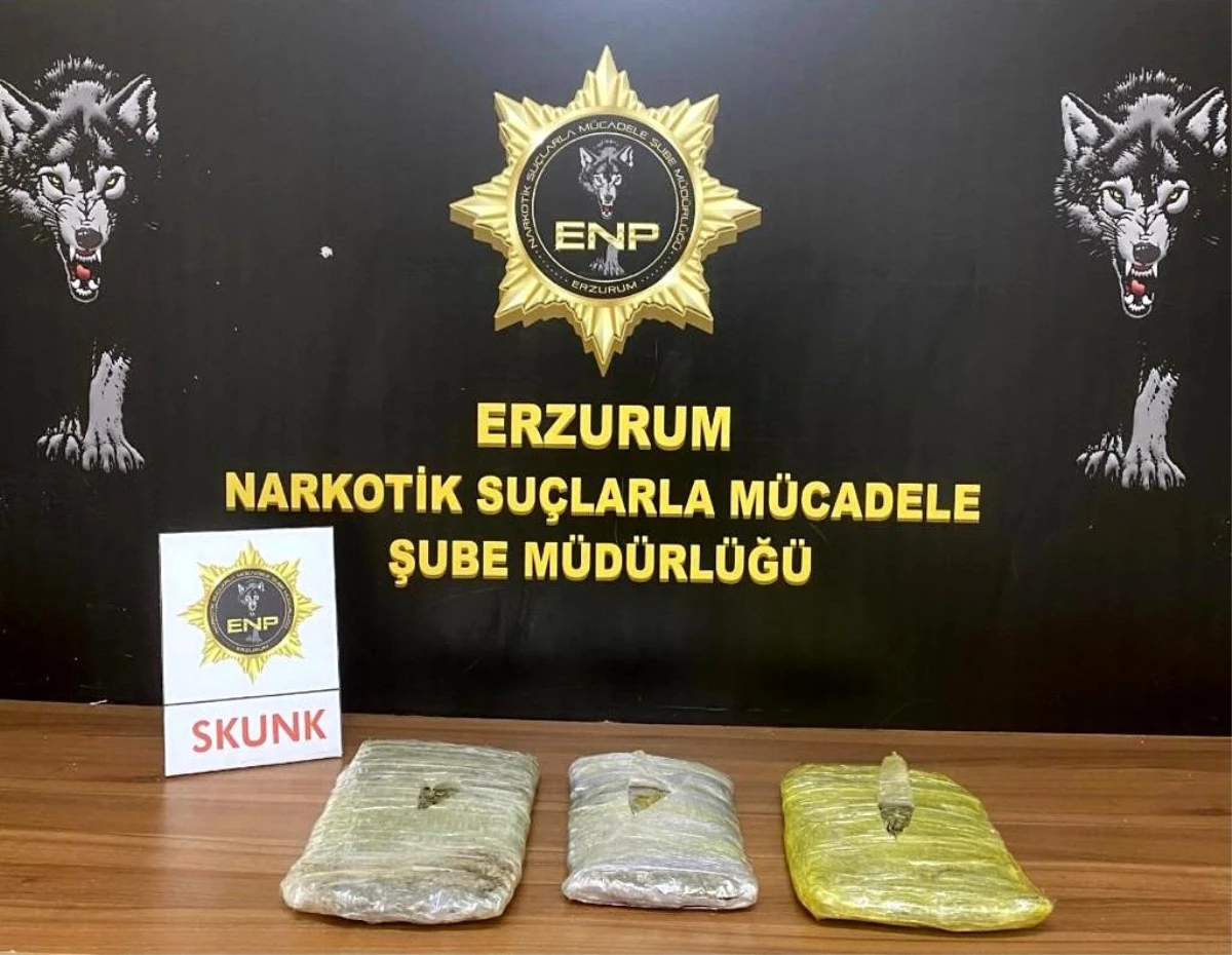Erzurum\'da 2 Kilogram 200 Gram Uyuşturucu Ele Geçirildi