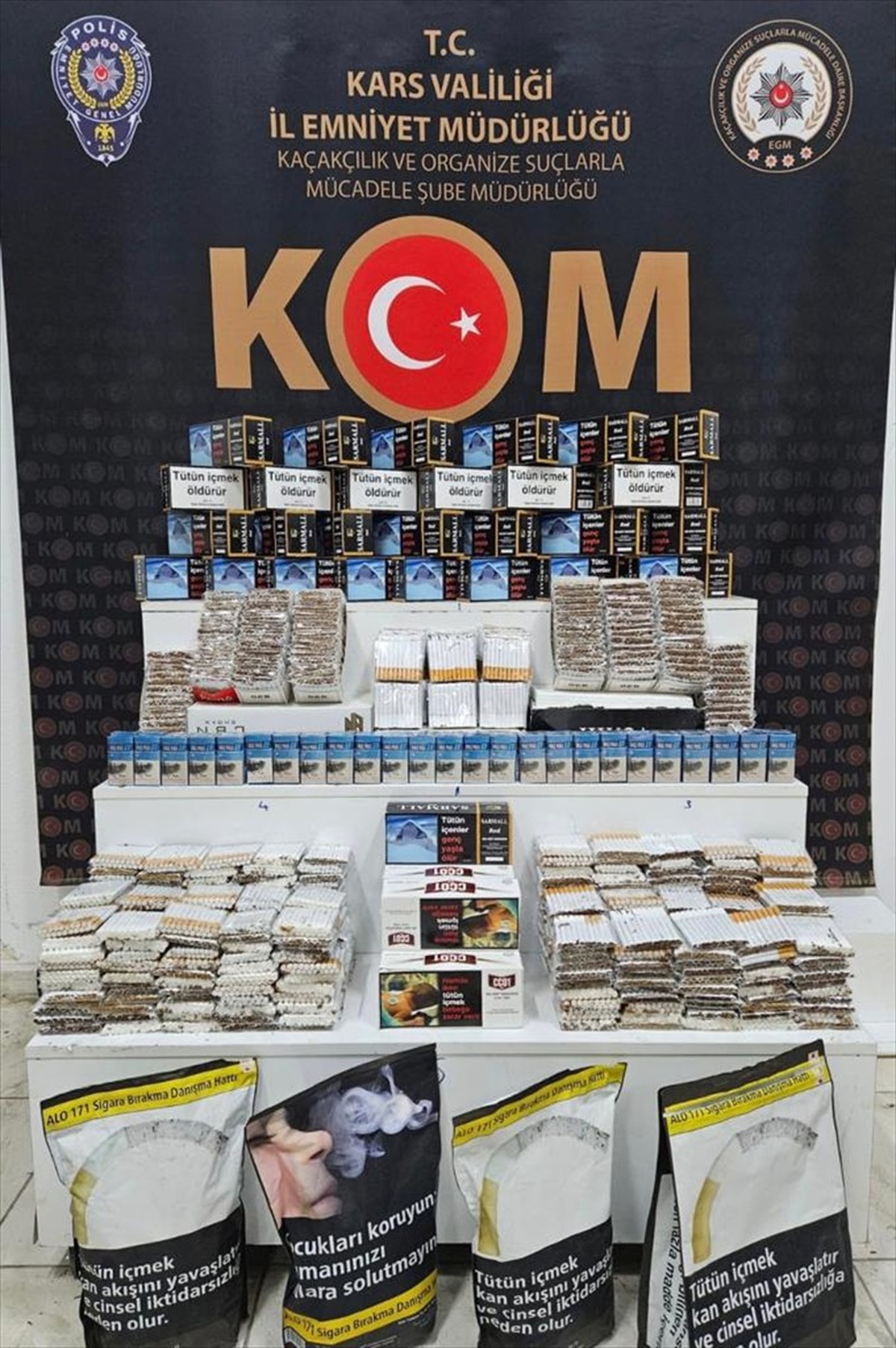 Kars\'ta kaçakçılık operasyonunda 4 şüpheli yakalandı