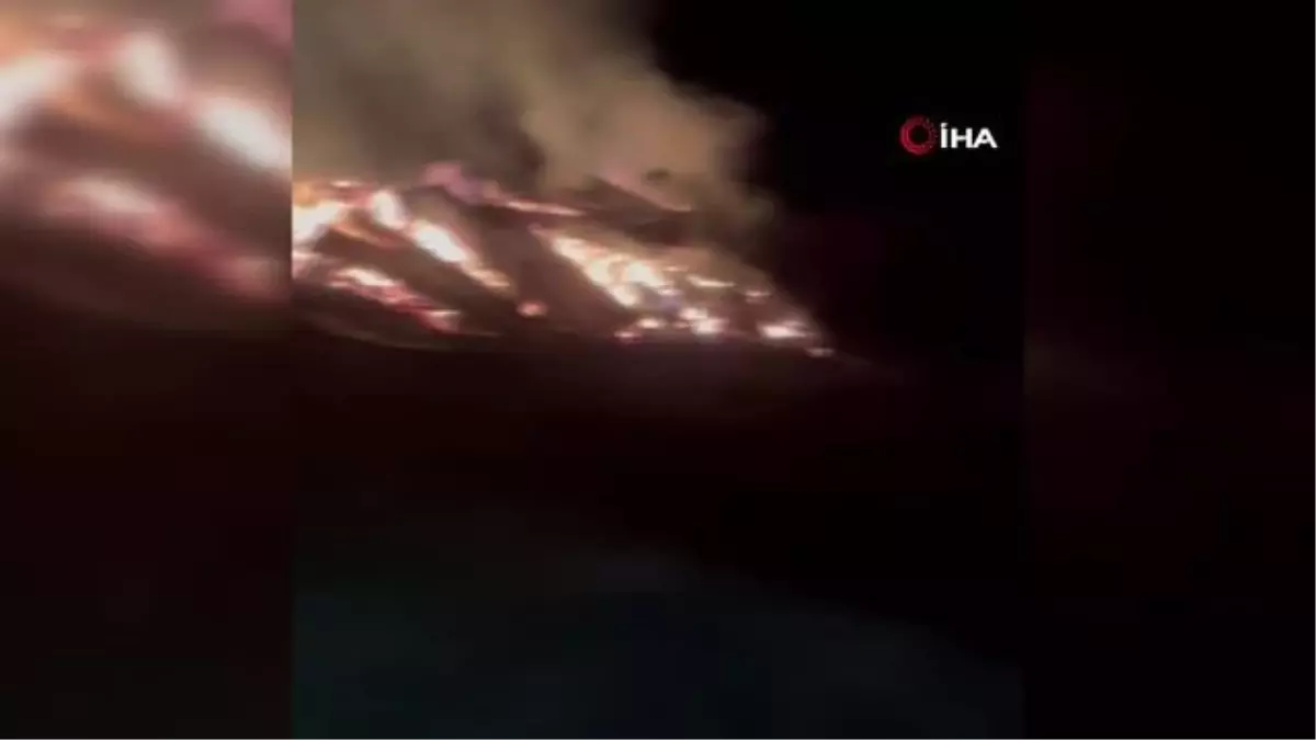 Kastamonu'da çıkan yangında samanlık küle döndü