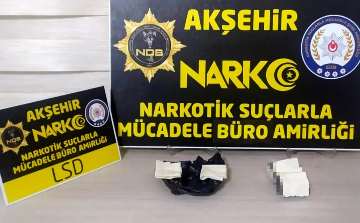 Akşehir\'de LSD\'li Peçete İle Uyuşturucu Operasyonu: 5 Gözaltı