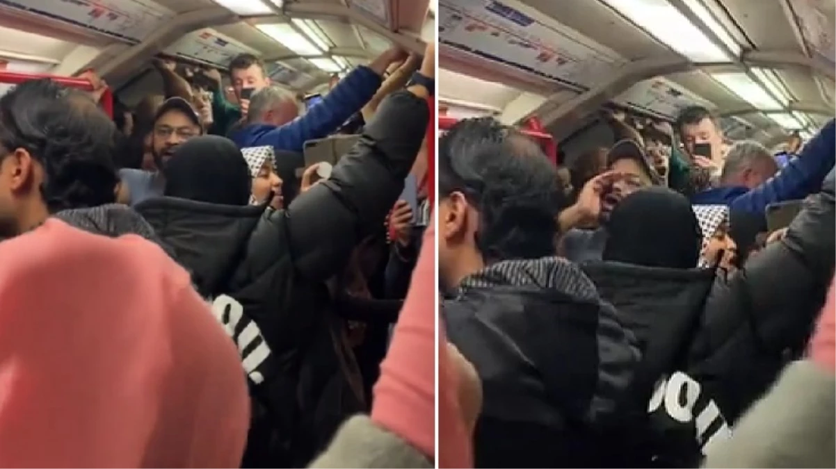 Londra metrosu "Özgür Filistin" sloganlarıyla inledi! Makinist görevden uzaklaştırıldı