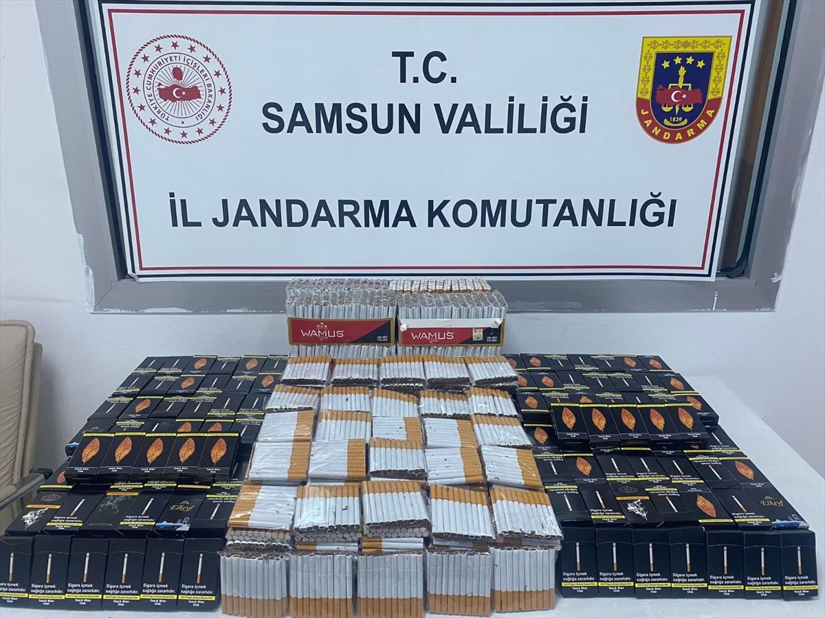 Samsun\'da Kaçak Makaron Operasyonu: 30 Bin 900 Makaron Ele Geçirildi