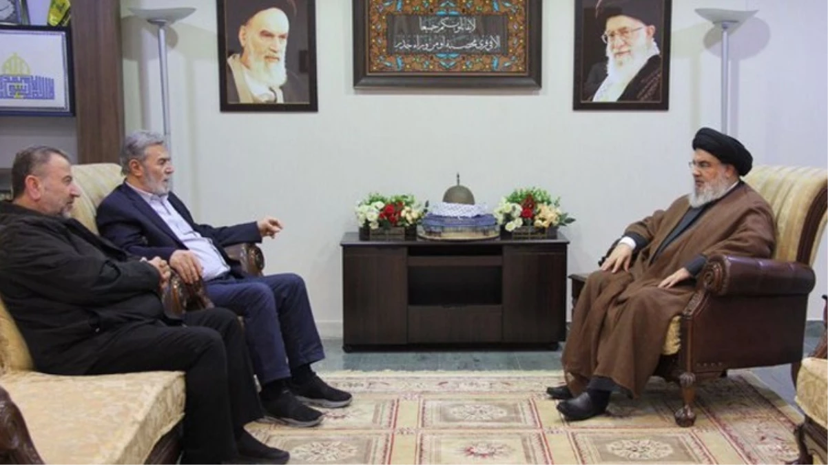 Savaşın seyrini değiştirecek zirve! Hizbullah lideri Nasrallah, Hamas ve İslami Cihad liderleriyle bir araya geldi