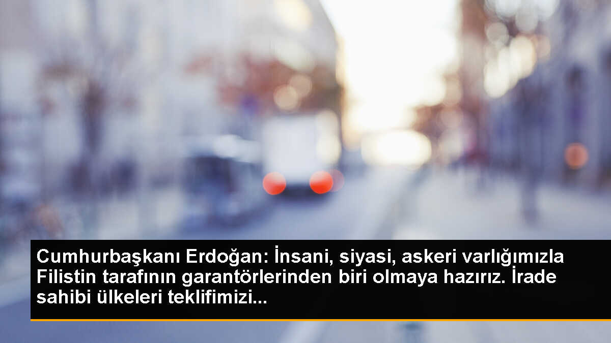 Cumhurbaşkanı Erdoğan: İnsani, siyasi, askeri varlığımızla Filistin tarafının garantörlerinden biri olmaya hazırız. İrade sahibi ülkeleri teklifimizi...