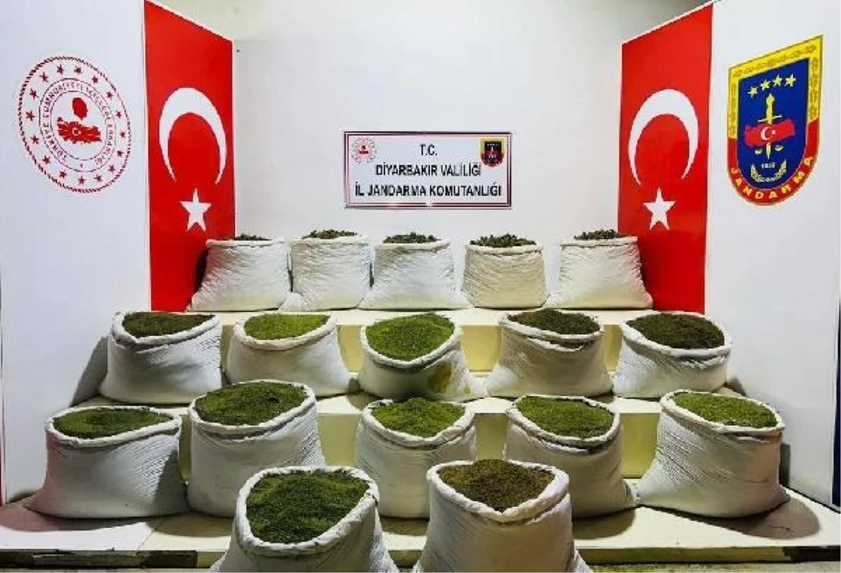 Diyarbakır\'da 1 ton 354 kilo esrar ile 122 bin kök Hint keneviri ve skunk ele geçirildi