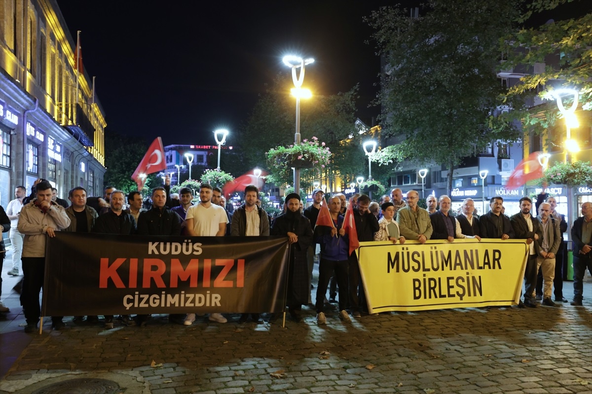 Trabzon Sivil İnisiyatifi İsrail\'in Gazze saldırılarını protesto etti