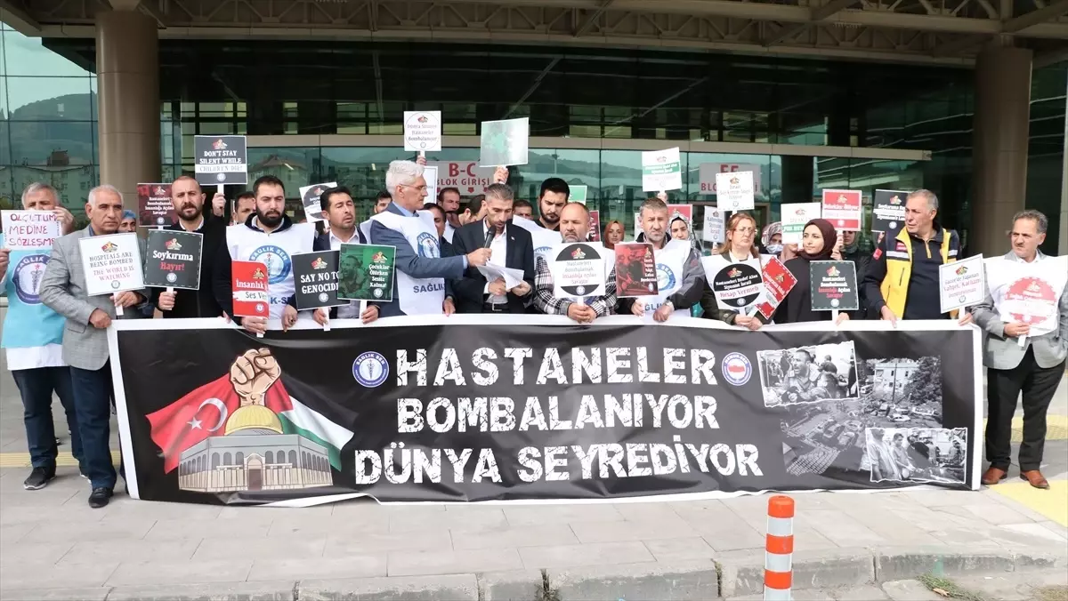 Erzurum, Ardahan ve Kars\'ta İsrail\'in Gazze\'ye yönelik saldırıları protesto edildi