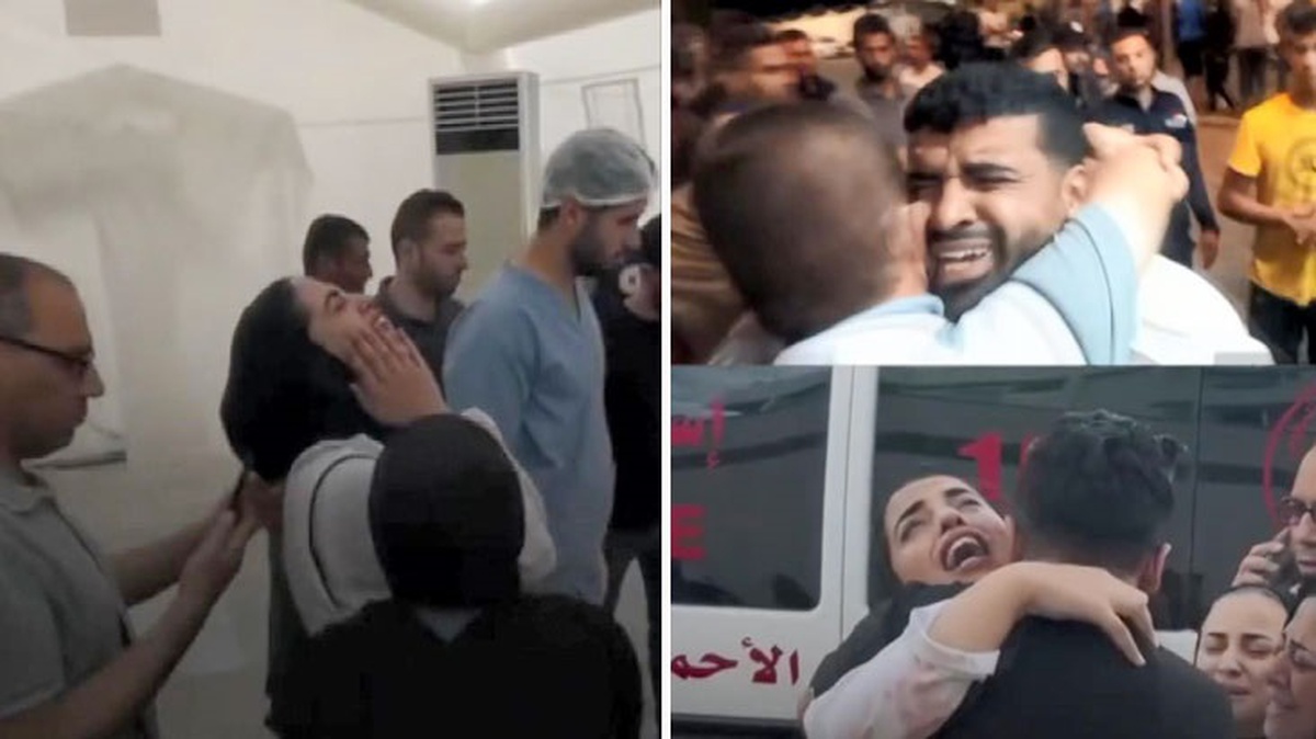 Yakınlarının ölüm haberini alan Filistin Kızılayı görevlileri, yaşadıkları acıyla kendinden geçti