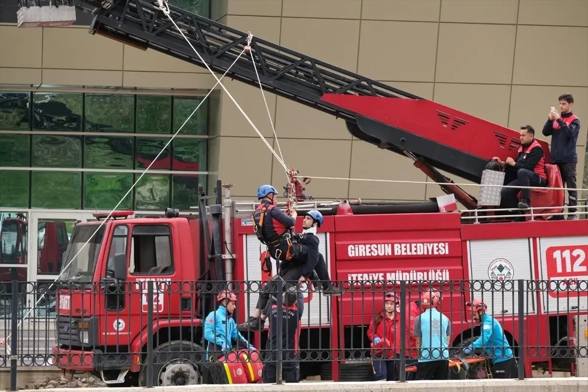 Giresun\'da AFAD koordinasyonunda sel tatbikatı yapıldı