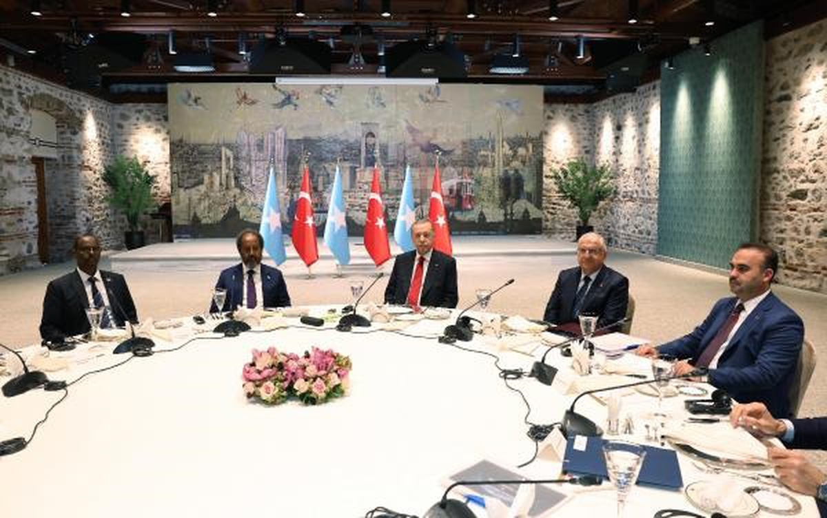 Cumhurbaşkanı Erdoğan\'ın Somalili mevkidaşı Mahmud ile görüşmesinde İsrail\'in Filistin\'e saldırıları ele alındı