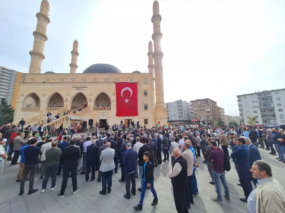 Mardin\'de İsrail\'in Gazze\'ye yönelik saldırıları protesto edildi