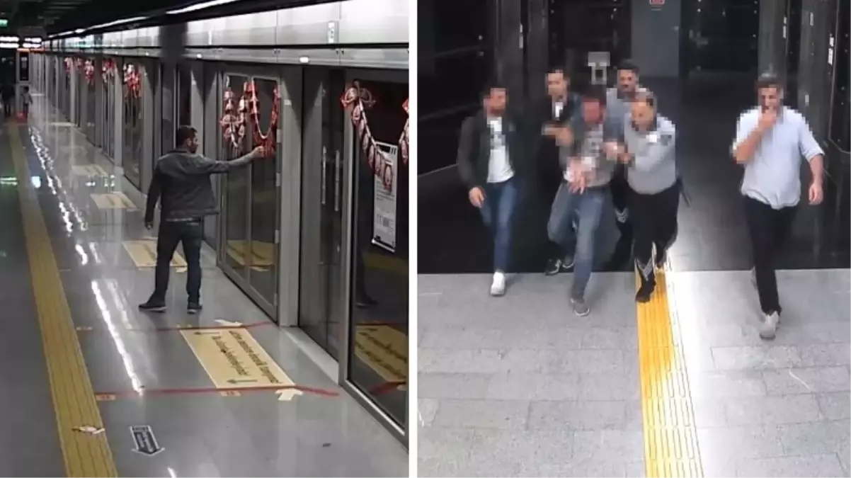 Metro istasyonunda bayrağımıza yapılan saldırı anı kamerada 