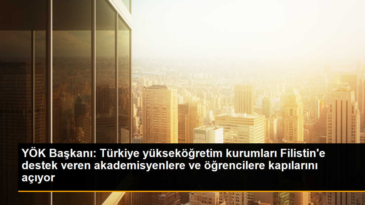 YÖK Başkanı: Türkiye yükseköğretim kurumları Filistin\'e destek veren akademisyenlere ve öğrencilere kapılarını açıyor