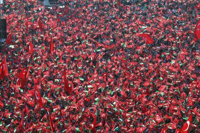 Büyük Filistin Mitingi'nde Cumhurbaşkanı Erdoğan'dan İsrail'e gözdağı: Bir gece ansızın gelebiliriz Büyük Filistin Mitingi'nde Cumhurbaşkanı Erdoğan'dan İsrail'e gözdağı: Bir gece ansızın gelebiliriz