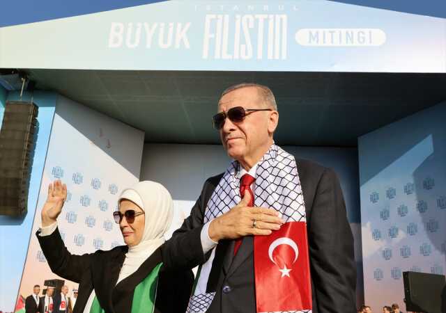 Büyük Filistin Mitingi'nde Cumhurbaşkanı Erdoğan'dan İsrail'e gözdağı: Bir gece ansızın gelebiliriz Büyük Filistin Mitingi'nde Cumhurbaşkanı Erdoğan'dan İsrail'e gözdağı: Bir gece ansızın gelebiliriz