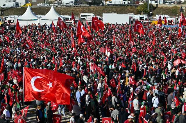 Büyük Filistin Mitingi'nde Cumhurbaşkanı Erdoğan'dan İsrail'e gözdağı: Bir gece ansızın gelebiliriz Büyük Filistin Mitingi'nde Cumhurbaşkanı Erdoğan'dan İsrail'e gözdağı: Bir gece ansızın gelebiliriz