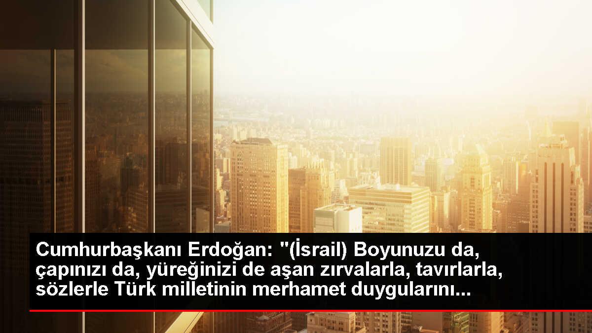 Cumhurbaşkanı Erdoğan: '(İsrail) Boyunuzu da, çapınızı da, yüreğinizi de aşan zırvalarla, tavırlarla, sözlerle Türk milletinin merhamet duygularını...