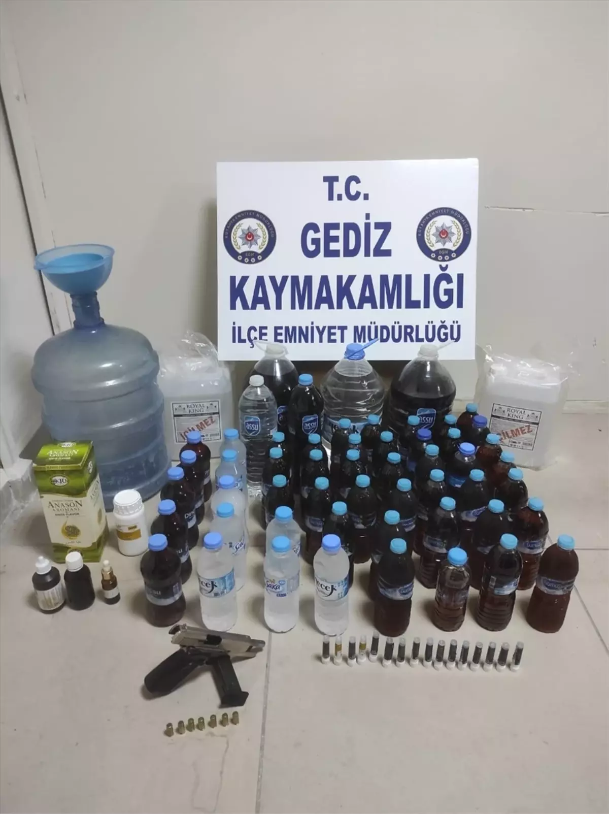 Kütahya'da sahte içki operasyonu: Şüpheli gözaltına alındı