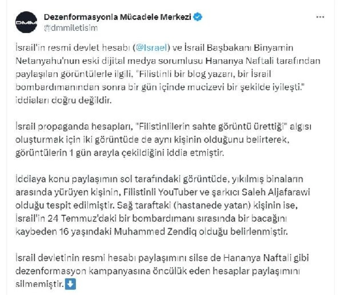 İsrail\'in paylaştığı görüntülerdeki iddia doğru değil