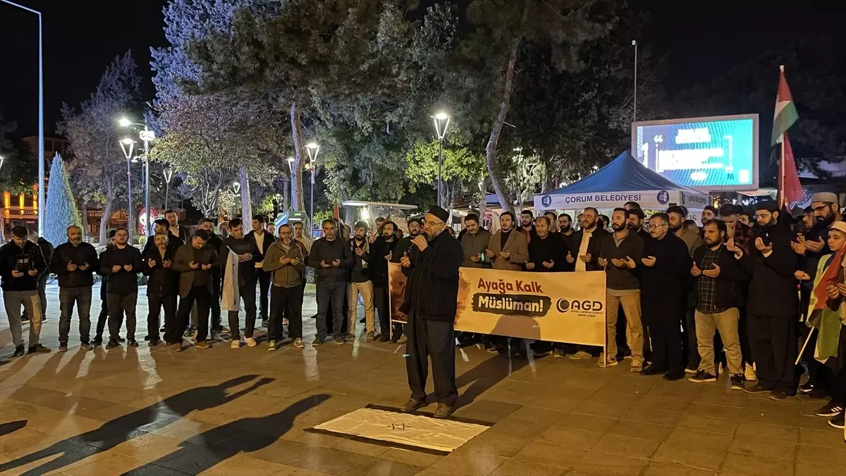 Çorum ve Samsun\'da İsrail\'in Gazze\'ye saldırıları protesto edildi