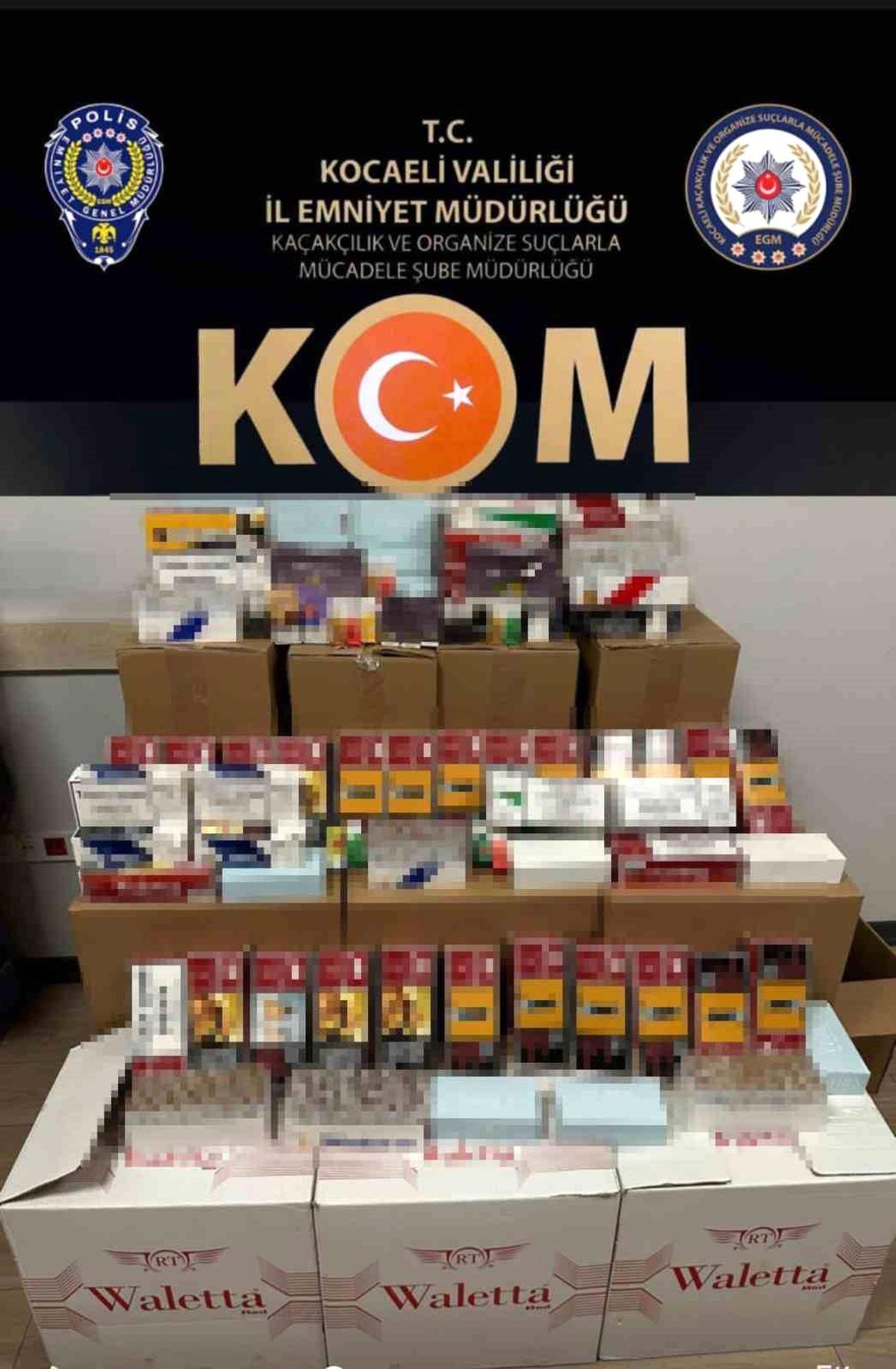 Kocaeli\'de Kaçak Makaron ve Tapdk Bandrolü Operasyonu