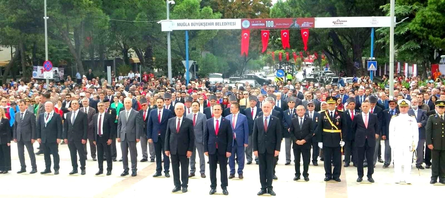 Muğla\'da cumhuriyetin 100\'üncü yılı kutlanmaya başladı
