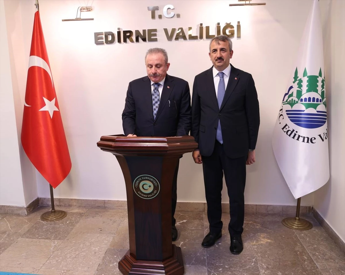 Mustafa Şentop, Edirne Valisi Yunus Sezer\'i ziyaret etti