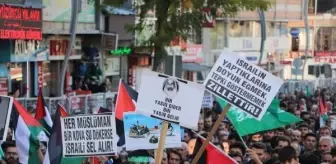 Van'da İsrail'in Filistin'e yönelik saldırıları protesto edildi