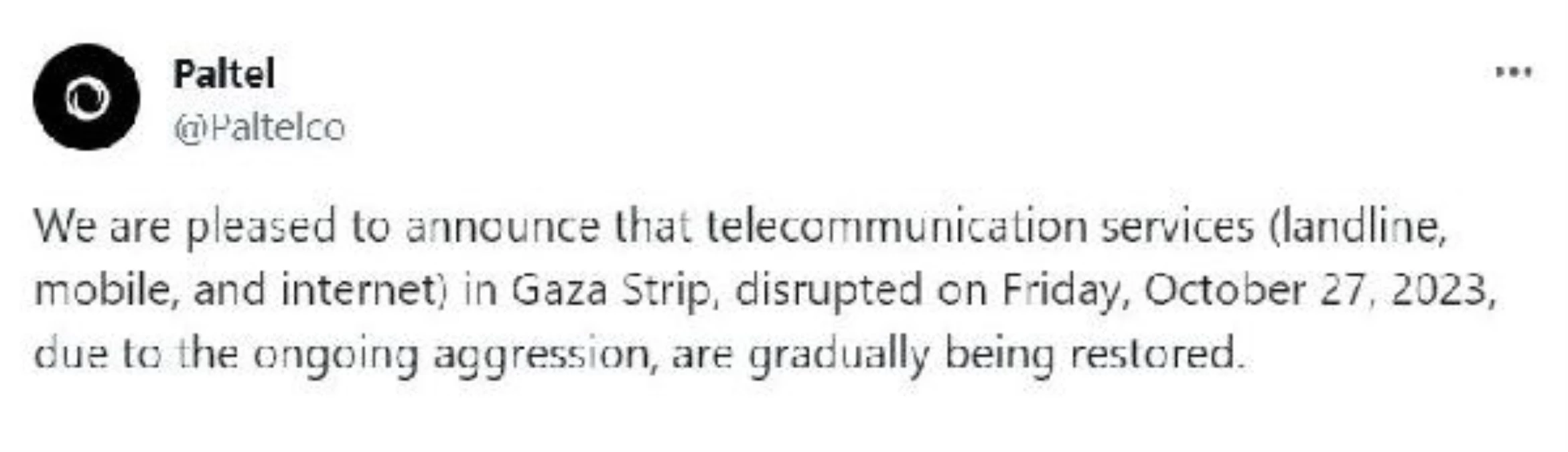Gazze Şeridi\'nde telekomünikasyon hizmetleri yeniden sağlanmaya başlandı