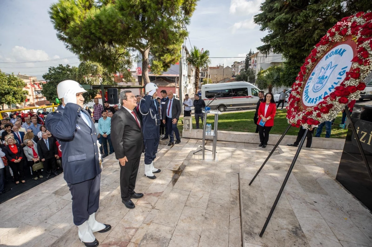 Konak Belediyesi 100. Yıl Kutlamalarında Atatürk\'ü Anma Töreni Düzenledi