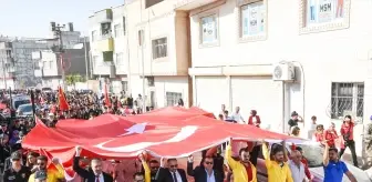 Nusaybin'de Cumhuriyet'in 100. yılı kutlamaları kortej yürüyüşü ile başladı