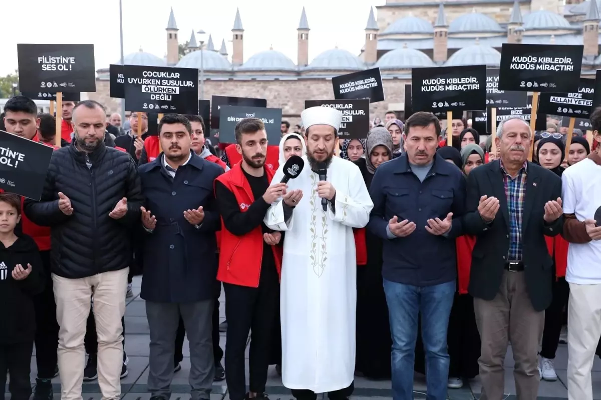 Konya\'da İsrail\'in Filistin\'deki zulmü protesto edildi