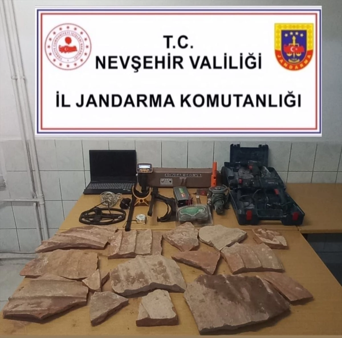Nevşehir\'de Kaçak Kazı Yapan 7 Şüpheli Gözaltına Alındı