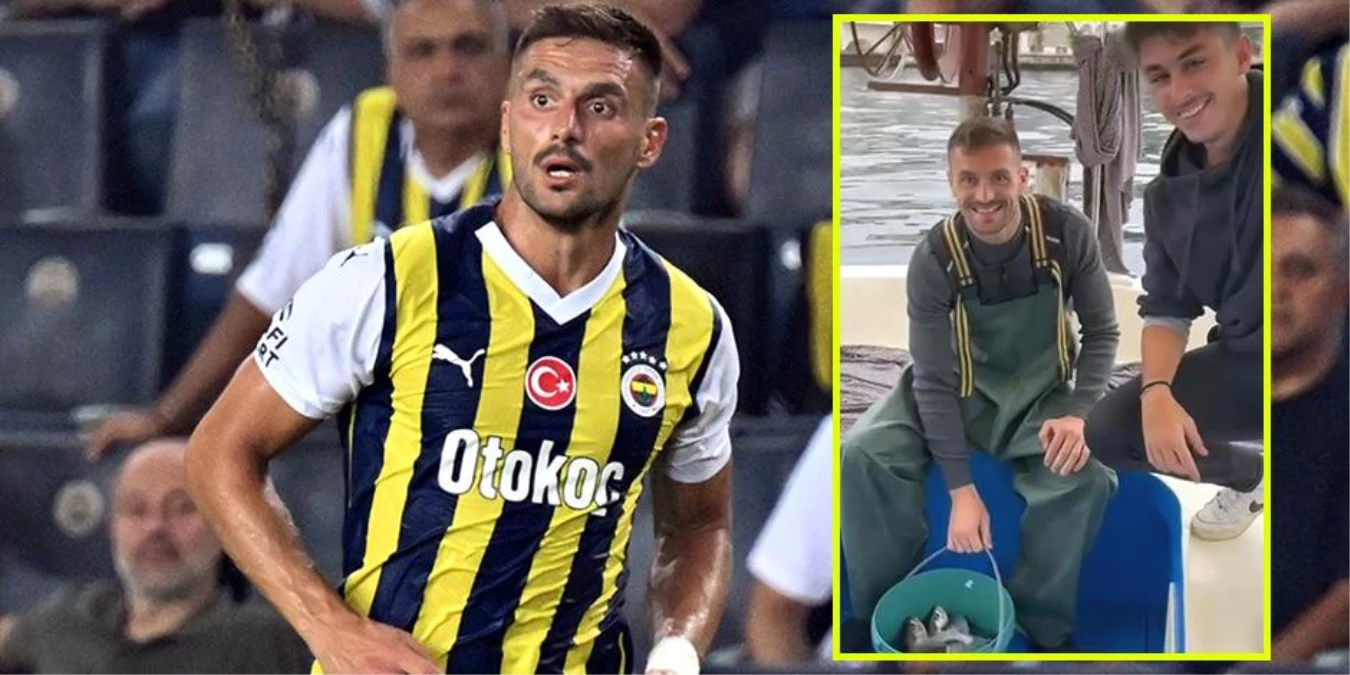Fenerbahçe\'nin Sırp oyuncusu Dusan Tadic boğazda balık tuttu