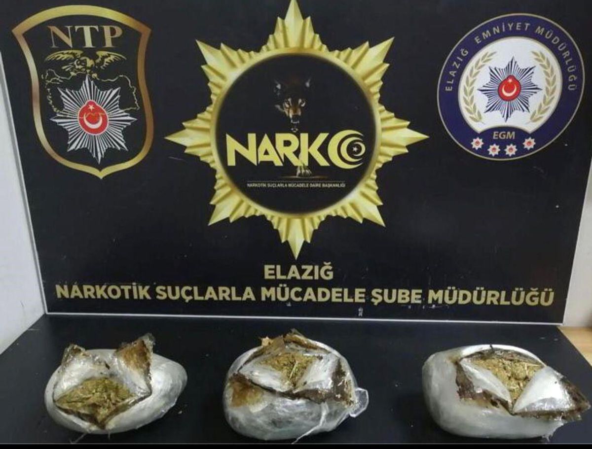 Elazığ\'da 1 Kilogram 366 Gram Esrar Ele Geçirildi, 1 Şüpheli Tutuklandı