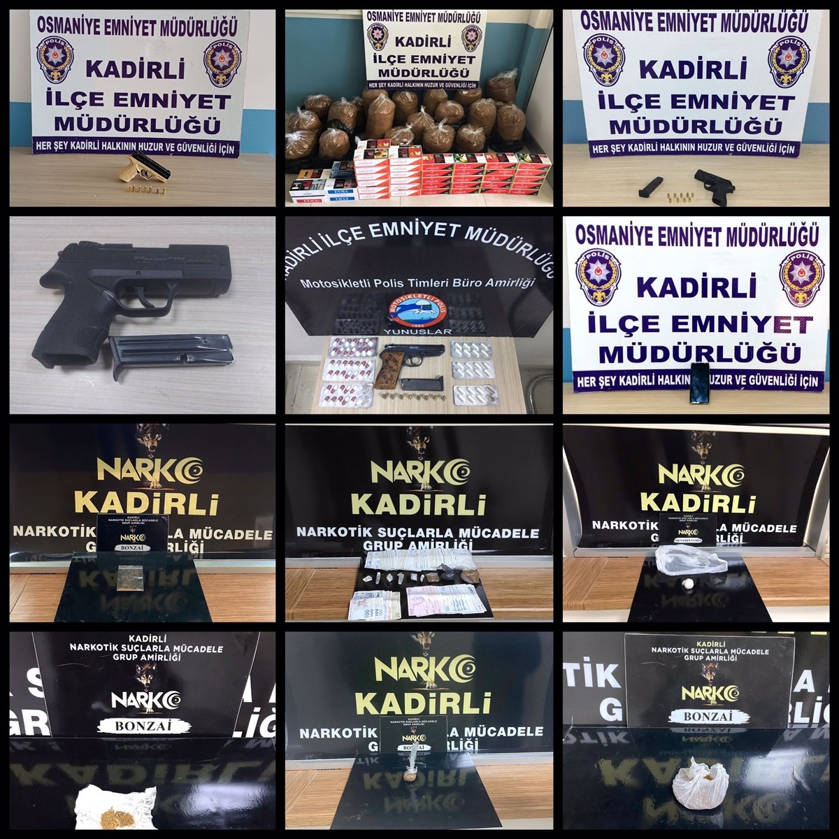 Kadirli\'de Asayiş Uygulamalarında 14 Zanlı Tutuklandı
