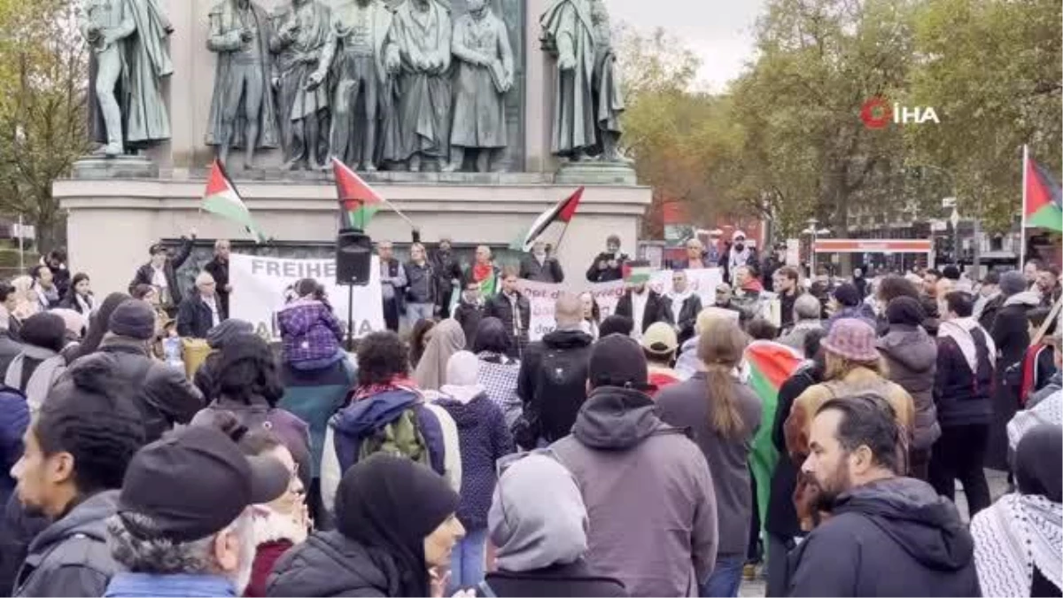Almanya\'nın Köln kentinde Filistin\'e destek gösterisi düzenlendi