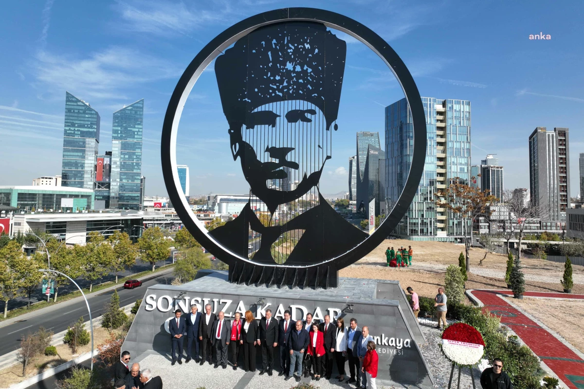 Çankaya Belediyesi, Eskişehir Yolu\'na Dev Atatürk Anıtı Yaptı