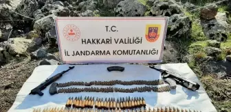 Hakkari'de PKK'ya ait silah ve mühimmat ele geçirildi