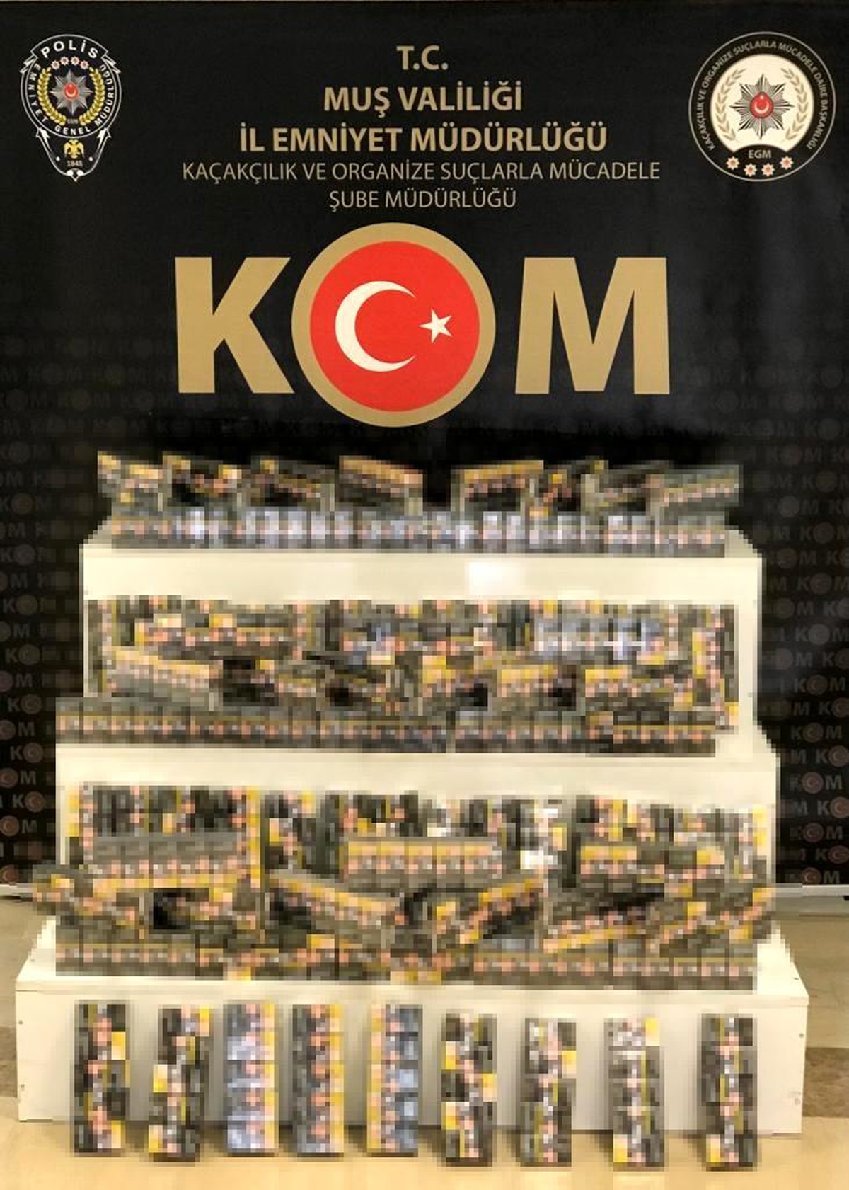 Muş\'ta 800 Paket Gümrük Kaçağı Sigara Ele Geçirildi