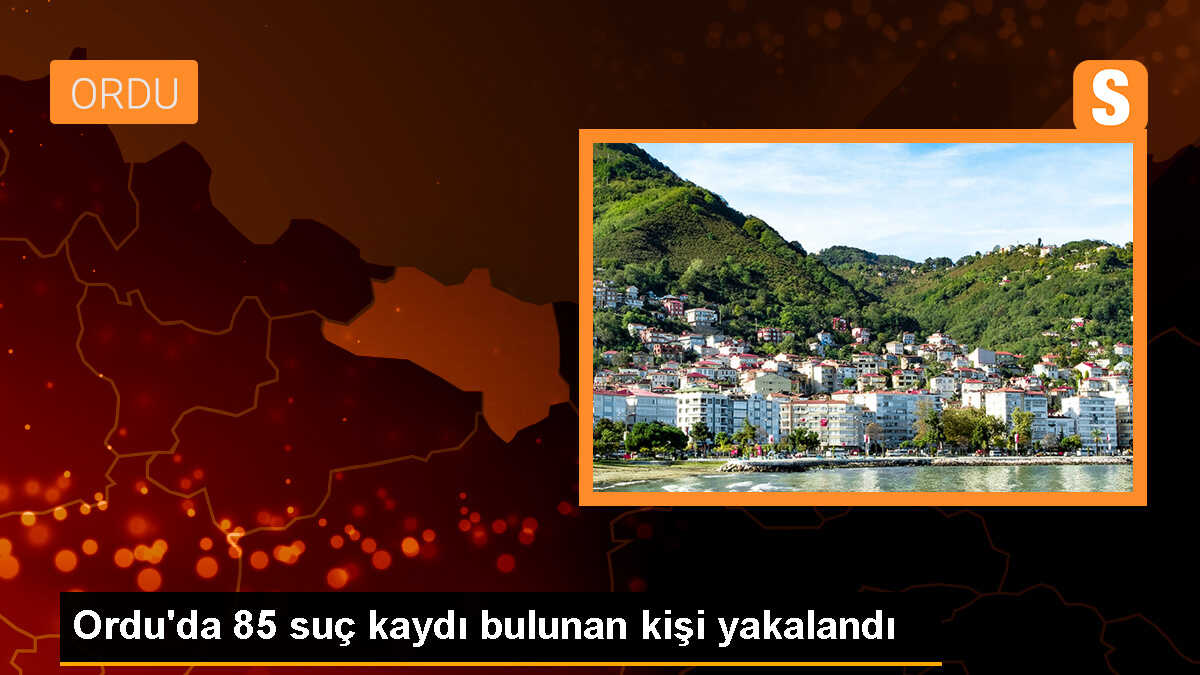 Ordu\'da 85 suç kaydı bulunan kişi gözaltına alındı