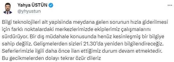 Son Dakika! THY Genel Müdürü Bilal Ekşi: Uçuşlarımız giderek normale dönüyor