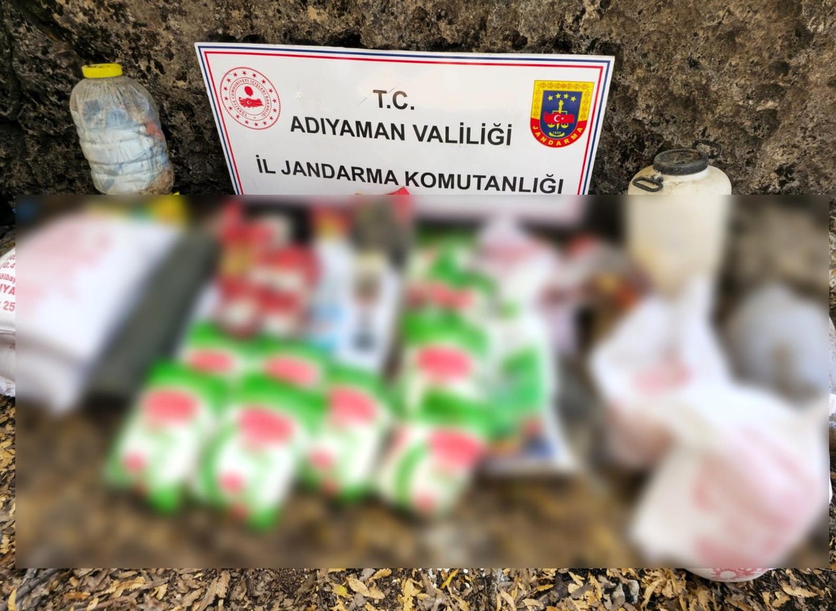 Adıyaman\'da PKK\'ya ait yaşam malzemesi ele geçirildi