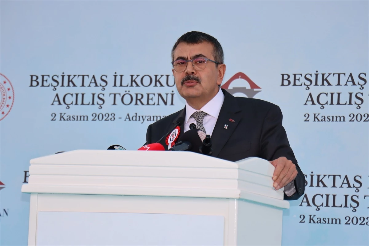 Bakan Tekin, Adıyaman\'daki Beşiktaş İlkokulu\'nun açılışında konuştu Açıklaması