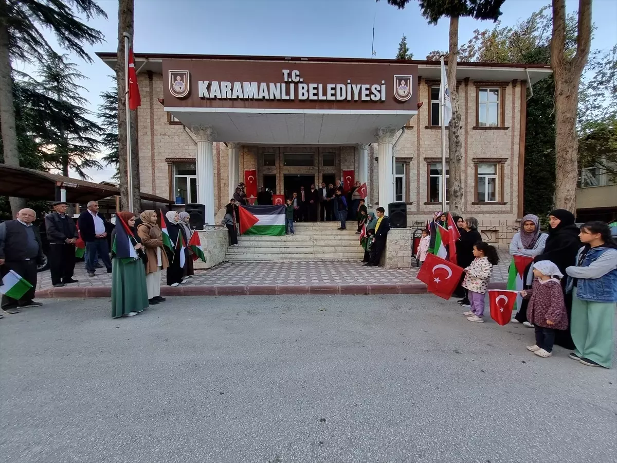 Burdur\'da İsrail\'in Gazze\'ye saldırıları protesto edildi