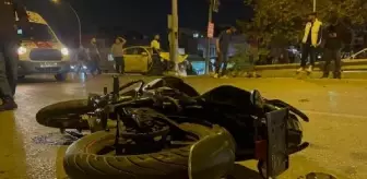 Taksi ve motosikletin karıştığı kaza: 6 yaralı